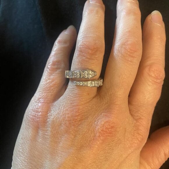 Neiman Marcus 18K Silver-Plated Adjustable Snake Ring - Picture 4 of 10